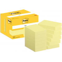 PACK 12 Notas adhesivas 3M POST-IT 76 x 51mm Amarillas. 100 hojas