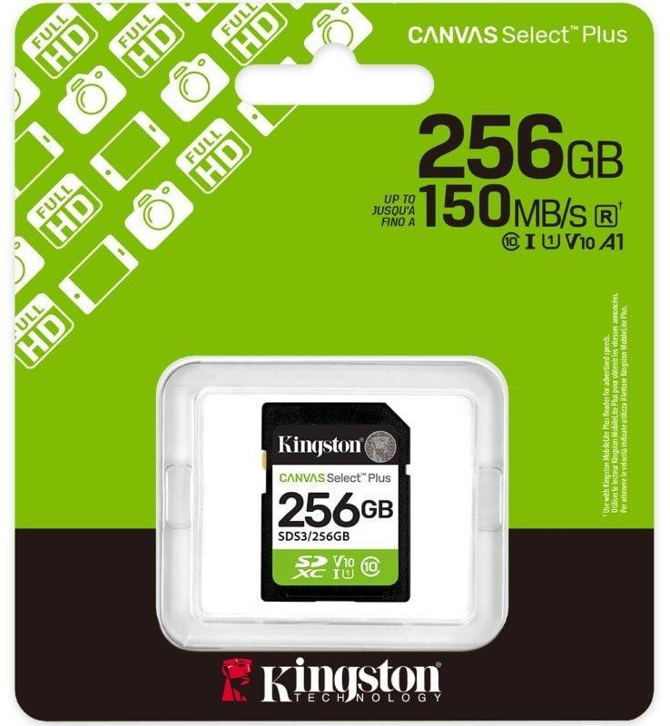 Imagen extra Kingston Tarjeta SDXC 256GB UHS-I Clase 10 100MB/s Canvas Select Plus