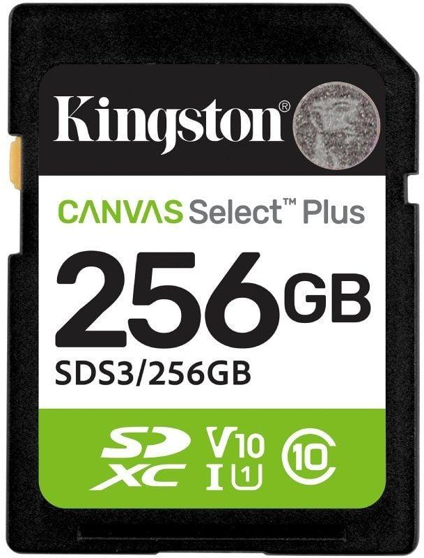 Kingston Tarjeta SDXC 256GB UHS-I Clase 10 100MB/s Canvas Select Plus