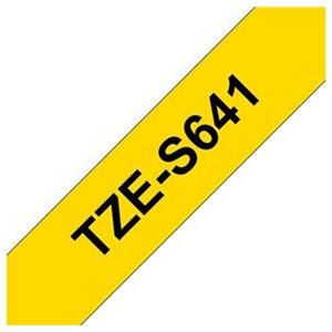 BROTHER P-TOUCH 18MM AMAR/NEGR superadhesiva (TZeS641)