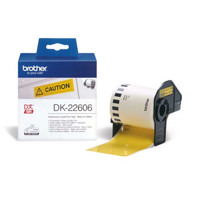 BROTHER DK-22606 CINTA DE PELÍCULA PLÁSTICA AMARILLA 62mm x 15.24 metros