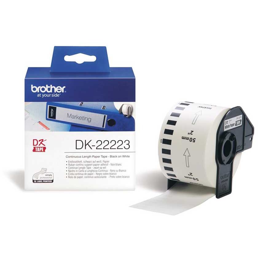BROTHER DK22223 CINTA CONTINUA DE PAPEL BLANCA 50X30.48M