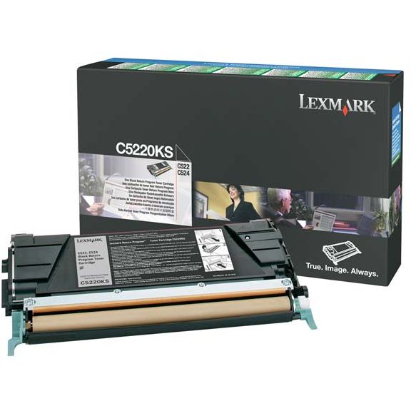 Lexmark C522N C524 C530 C532 C534 Original Negro Toner C5220KS