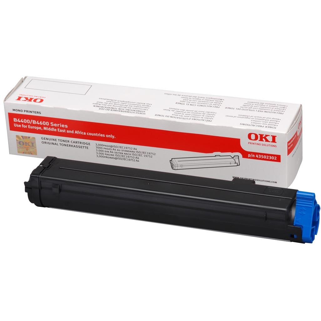Oki B4400 B4600 Original Negro Toner 43502302