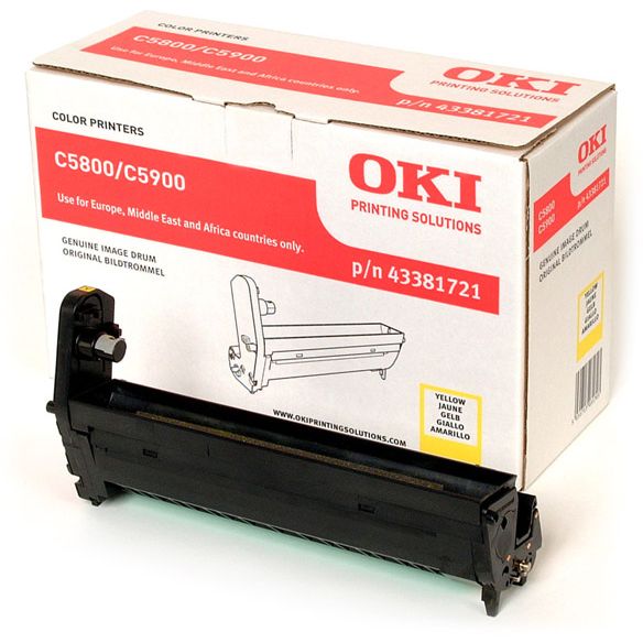 Oki C5550 C5800 C5900 Tambor Original Amarillo 43381721