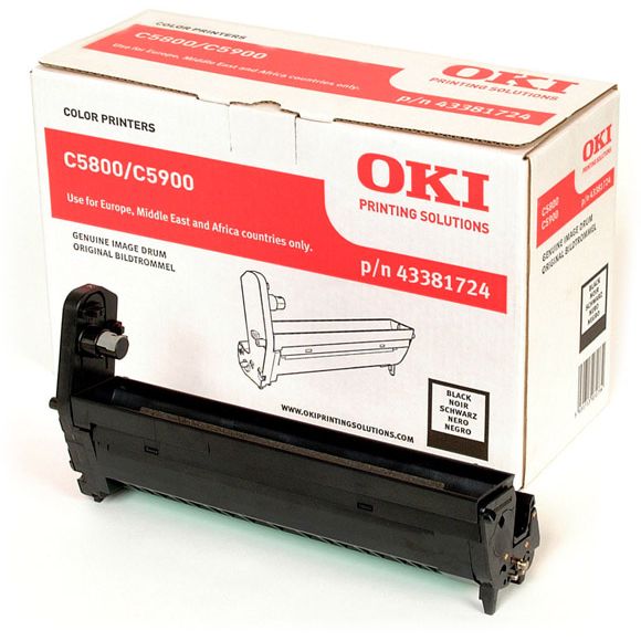 Oki C5550 C5800 C5900 Tambor Original Negro 43381724