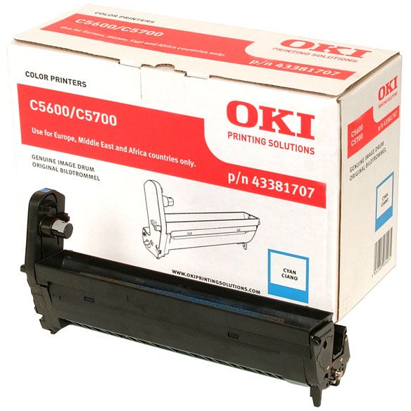 Oki C5600 C5700 Tambor Original Cyan 43381707