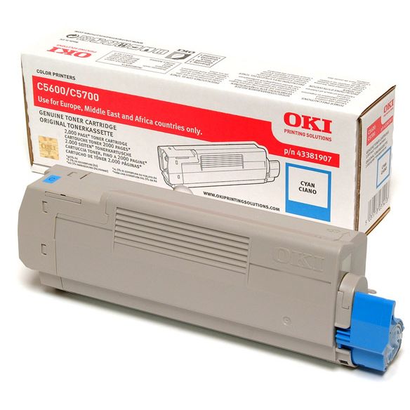 Oki 43381907 Original Cyan Toner C5600 C5700