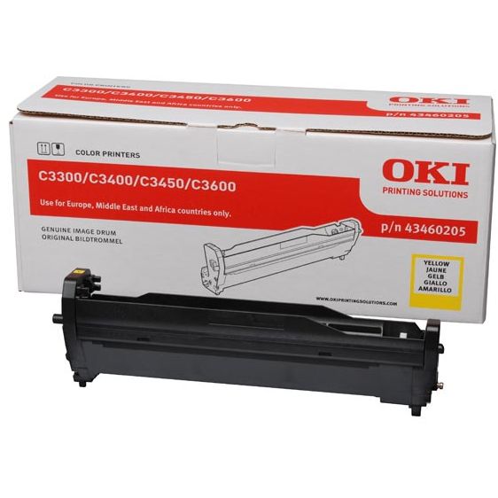 Oki C3300 C3400 C3450 C3600 Tambor Original Amarillo 43460205