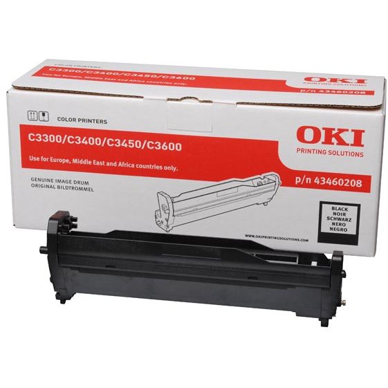 Oki C3300 C3400 C3450 C3600 Tambor Original Negro 43460208