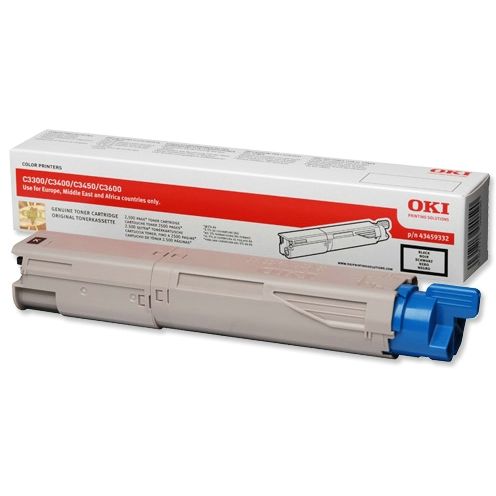 Oki C3300 C3400 C3450 C3600 Original Negro Toner 43459332