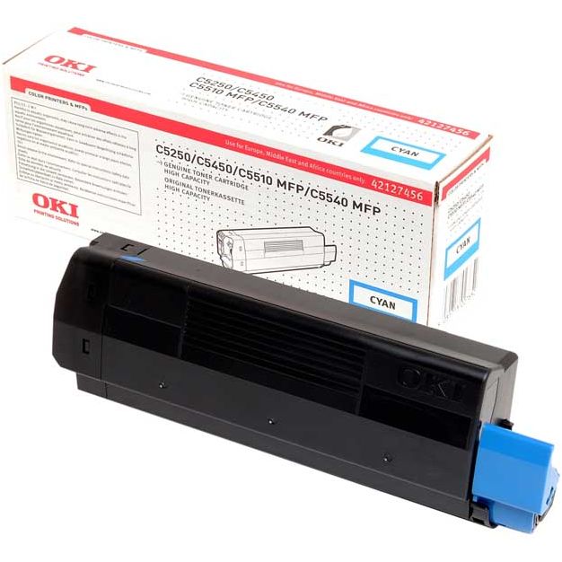 Oki 42127456 Original Cyan Toner C5100 C5200 C5300 C5400