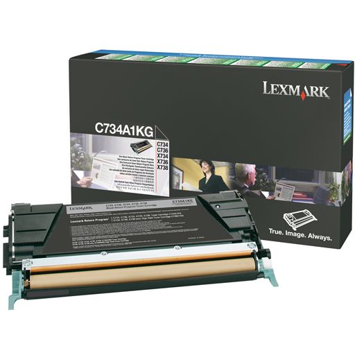 Lexmark C734 C736 X734 X736 X738 Original Negro Toner C734A1KG