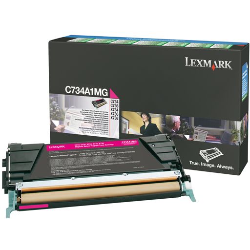 Lexmark C734 C736 X734 X736 X738 Original Magenta Toner C734A1MG