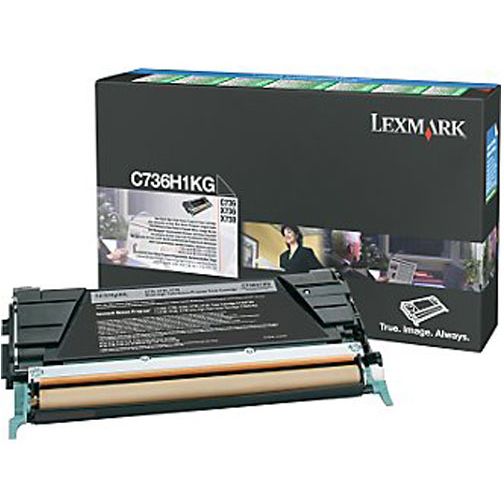 Lexmark C736 X736 X738 Original Negro ALTA CAPACIDAD Toner C736H1KG