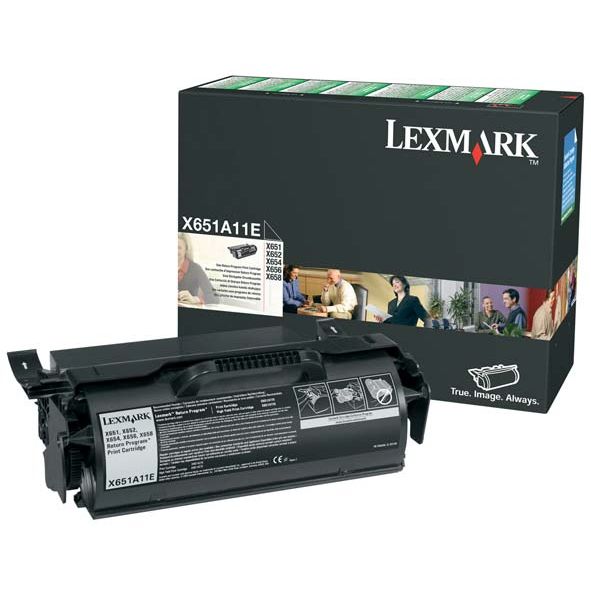 Lexmark X651A11E Original Negro Toner X651 X652 X654 X656 X658
