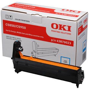 Oki C5850 C5950 MC560 Tambor Original Cyan 43870023