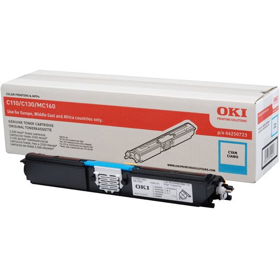 Oki 44250723 Original Cian ALTA CAPACIDAD Toner C110 C130
