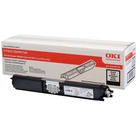 Oki 44250724 Original Negro ALTA CAPACIDAD Toner C110 C130
