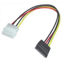 Cable Alimentación Interno PC Molex 5.25 Macho a SATA 15cm