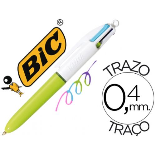 Boligrafo BIC MINI 4 Colores Pastel Fashion