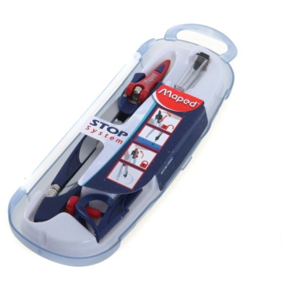 Imagen extra Compas Maped STOP con sistema anticierre de 140mm,  Adaptador universal. 196100