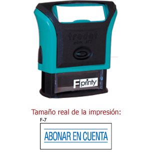 Sello automatico PRINTY con texto -ABONAR EN CUENTA- Modelo F-7 TRODAT