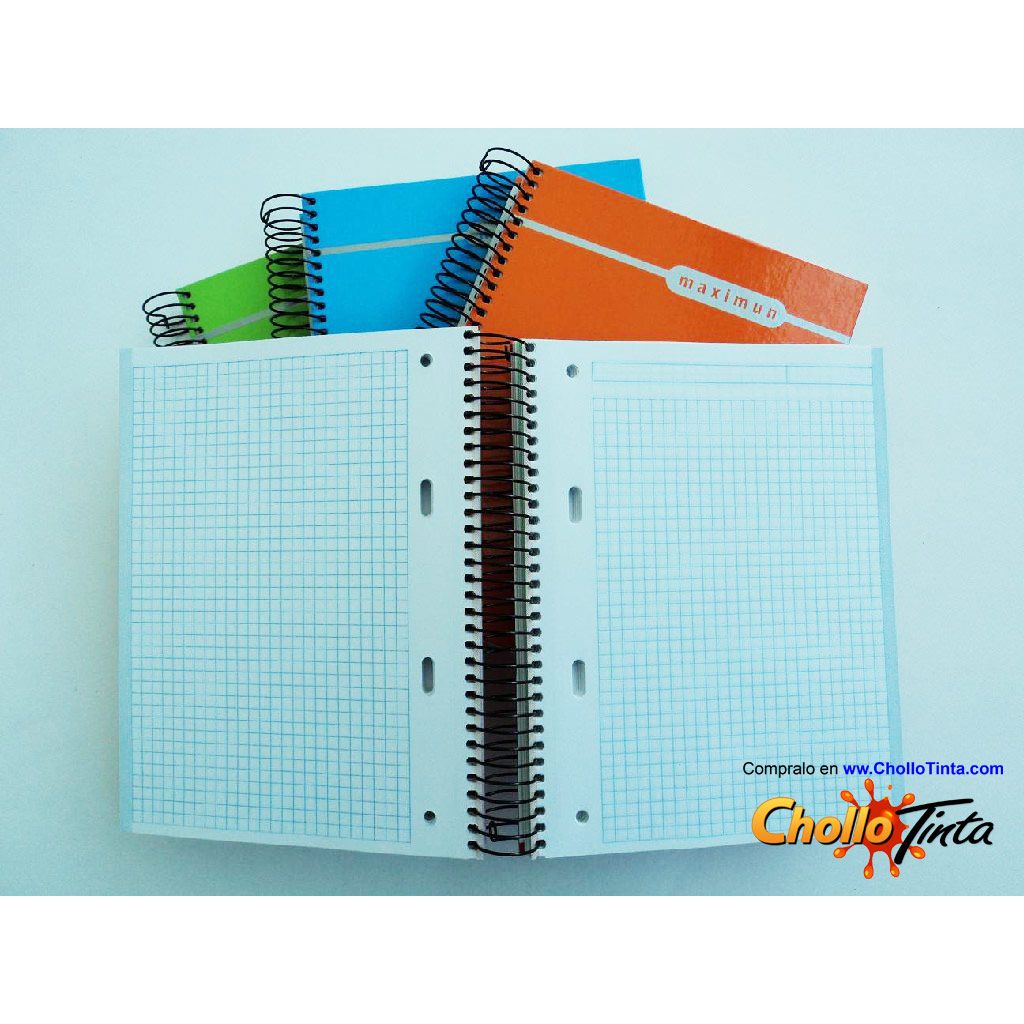 Imagen extra Cuaderno A4, 160 Hojas Microperforadas 4 Taladros, Tapas ExtraDuras, Rayado Horizontal, Papel de 70gr