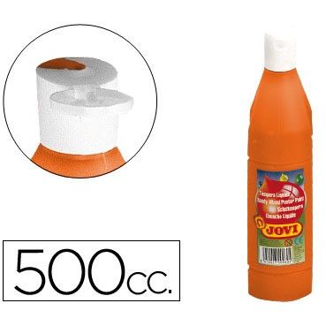 Tempera liquida naranja Jovi. Botella 500ml