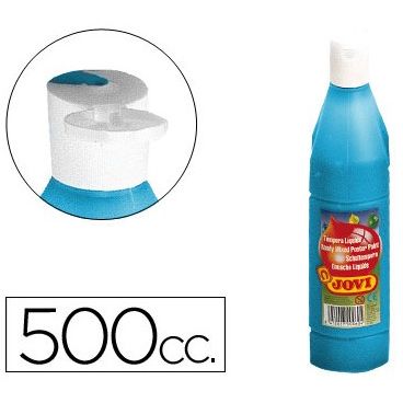 Tempera liquida Azul Cyan Jovi. Botella 500ml