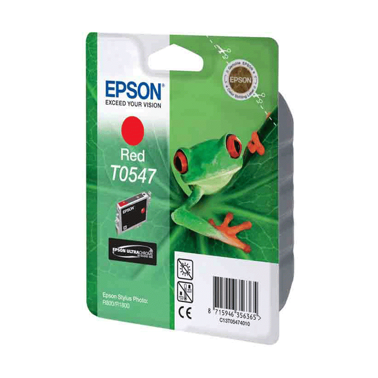 Epson T0547 Rojo Original STYLUS PHOTO R800 R1800 C13T05474010